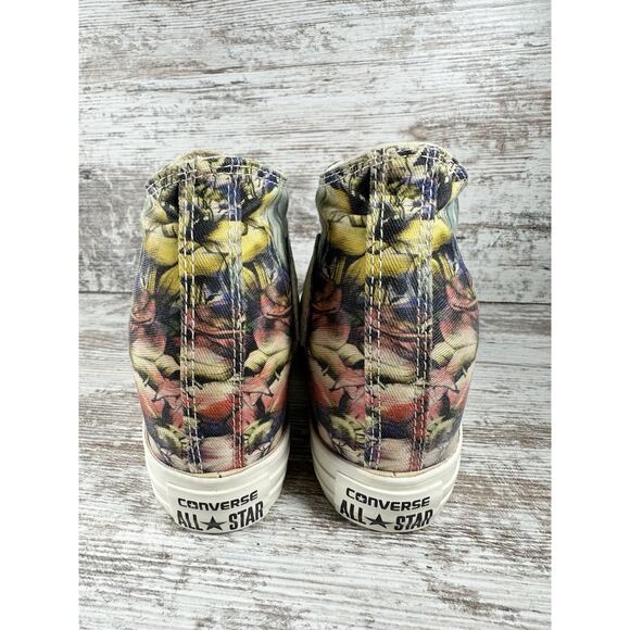 Women's Converse Chuck Taylor All Star Lux Hi Hidden Wedge Floral Sneakers Sz 7 - Picture 5 of 9